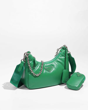 Prada Green Mango Padded Nappa-Leather Re-Edition 2005-1