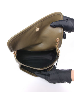 Saint Laurent Dark Green Niki Baby Chain Bag