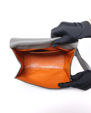 Moynat Gray Suede Danse PM Bag