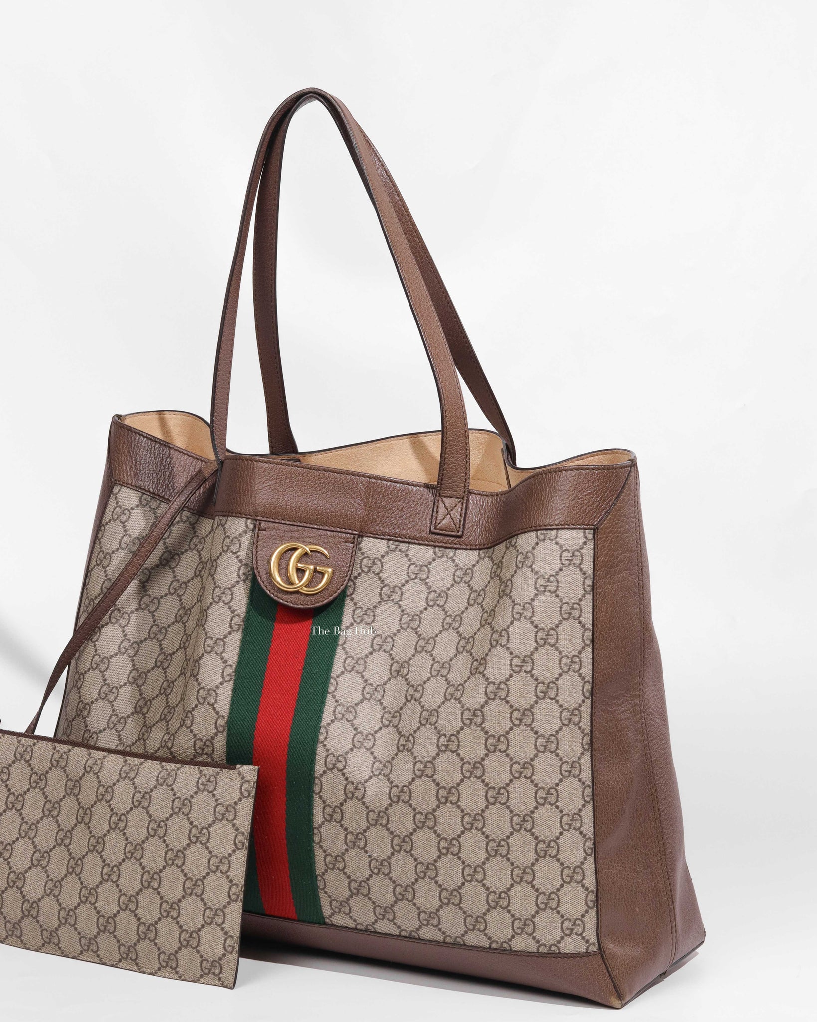 Gucci Ophidia GG Top Handle Bag Medium Beige/Ebony in Coated Canvas/Leather  with Gold-tone - US