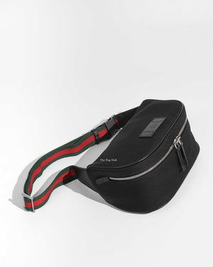 Gucci Black Canvas Techno Web Unisex Belt Bag Designer Brand