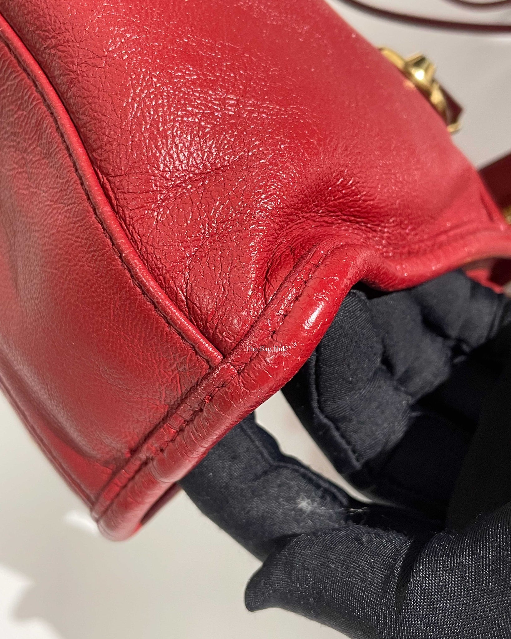 Balenciaga Red Leather Classic Metallic Edge Mini City Bag-16