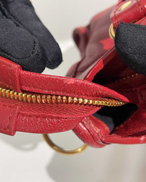Balenciaga Red Leather Classic Metallic Edge Mini City Bag-18