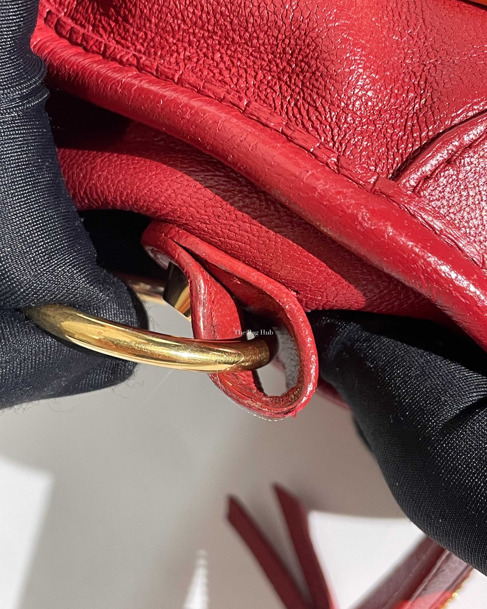 Balenciaga Red Leather Classic Metallic Edge Mini City Bag-24