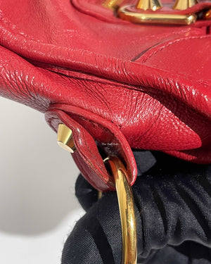 Balenciaga Red Leather Classic Metallic Edge Mini City Bag-28