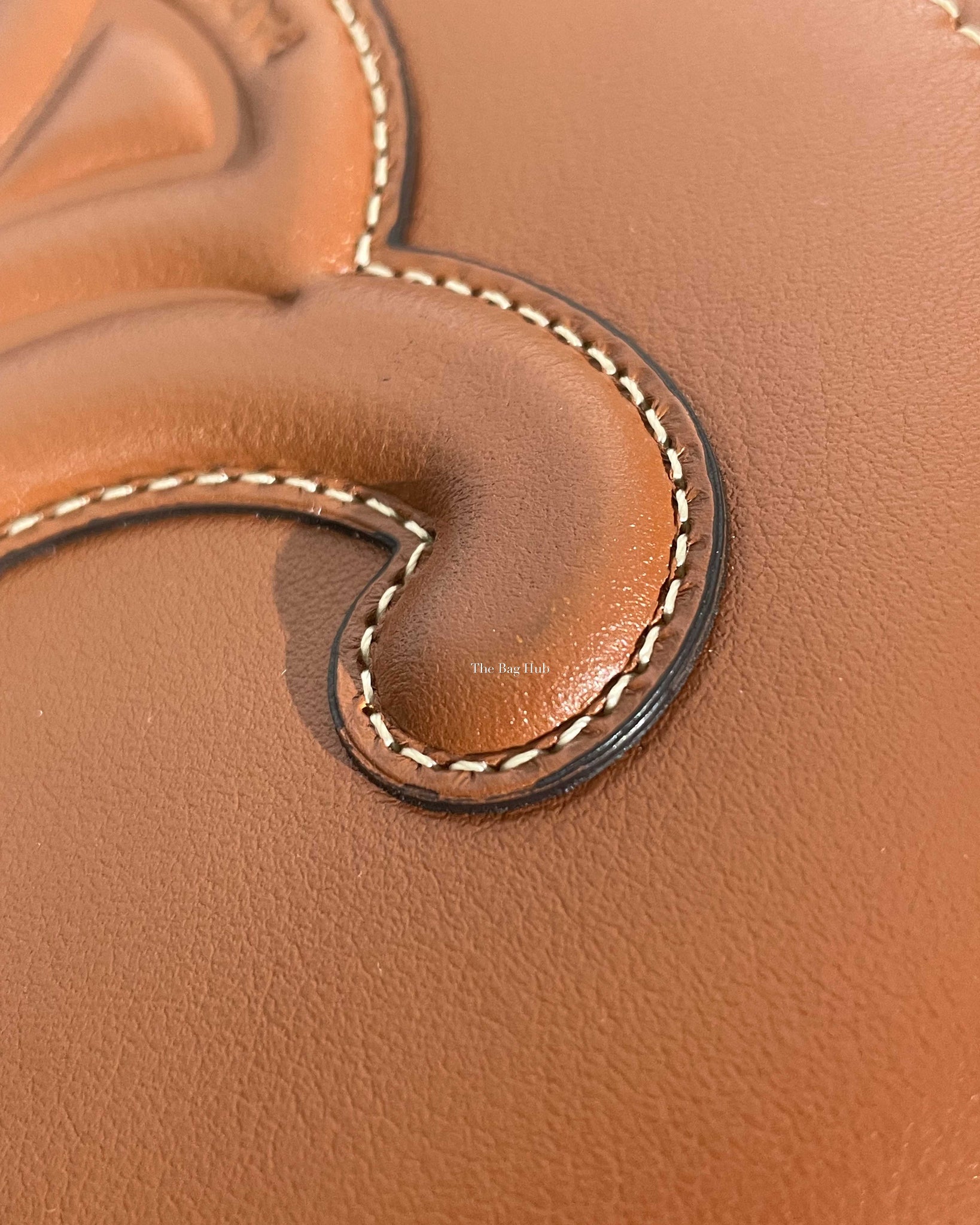 Celine Tan Smooth Calfskin Folco Cuir Triomphe Crossbody Bag-16