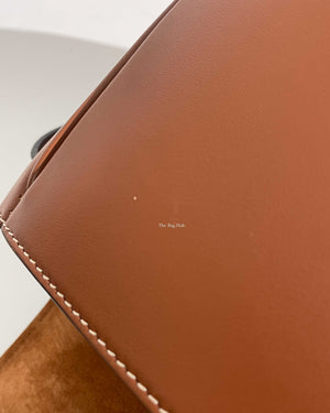 Celine Tan Smooth Calfskin Folco Cuir Triomphe Crossbody Bag-17