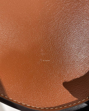 Celine Tan Smooth Calfskin Folco Cuir Triomphe Crossbody Bag-20