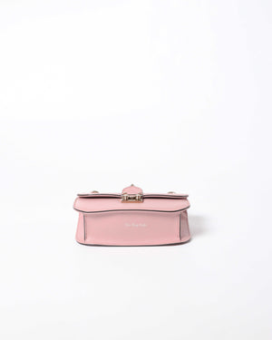 Valentino Garavani Pink Leather Rockstud Glam Lock Small Flap Bag