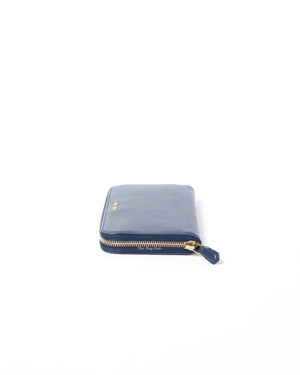 Prada Bluette Saffiano Long Zip Around Wallet 1M0506