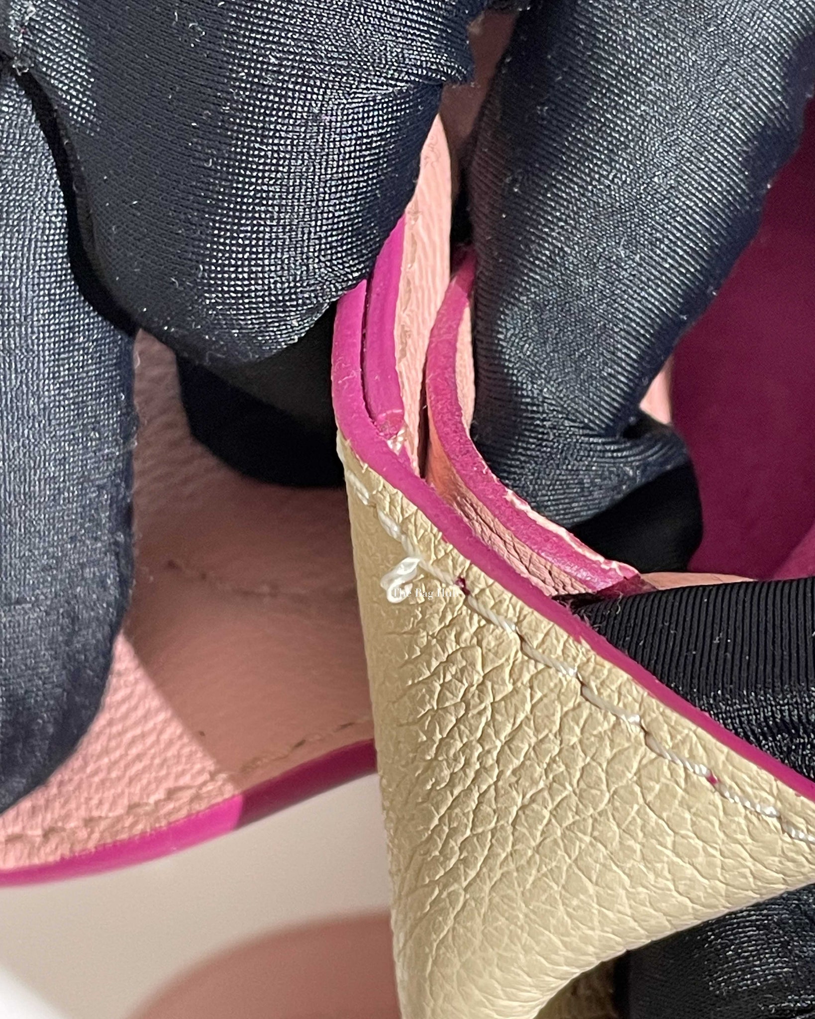 Louis Vuitton Pink/White LockMe Perforated Backpack-16