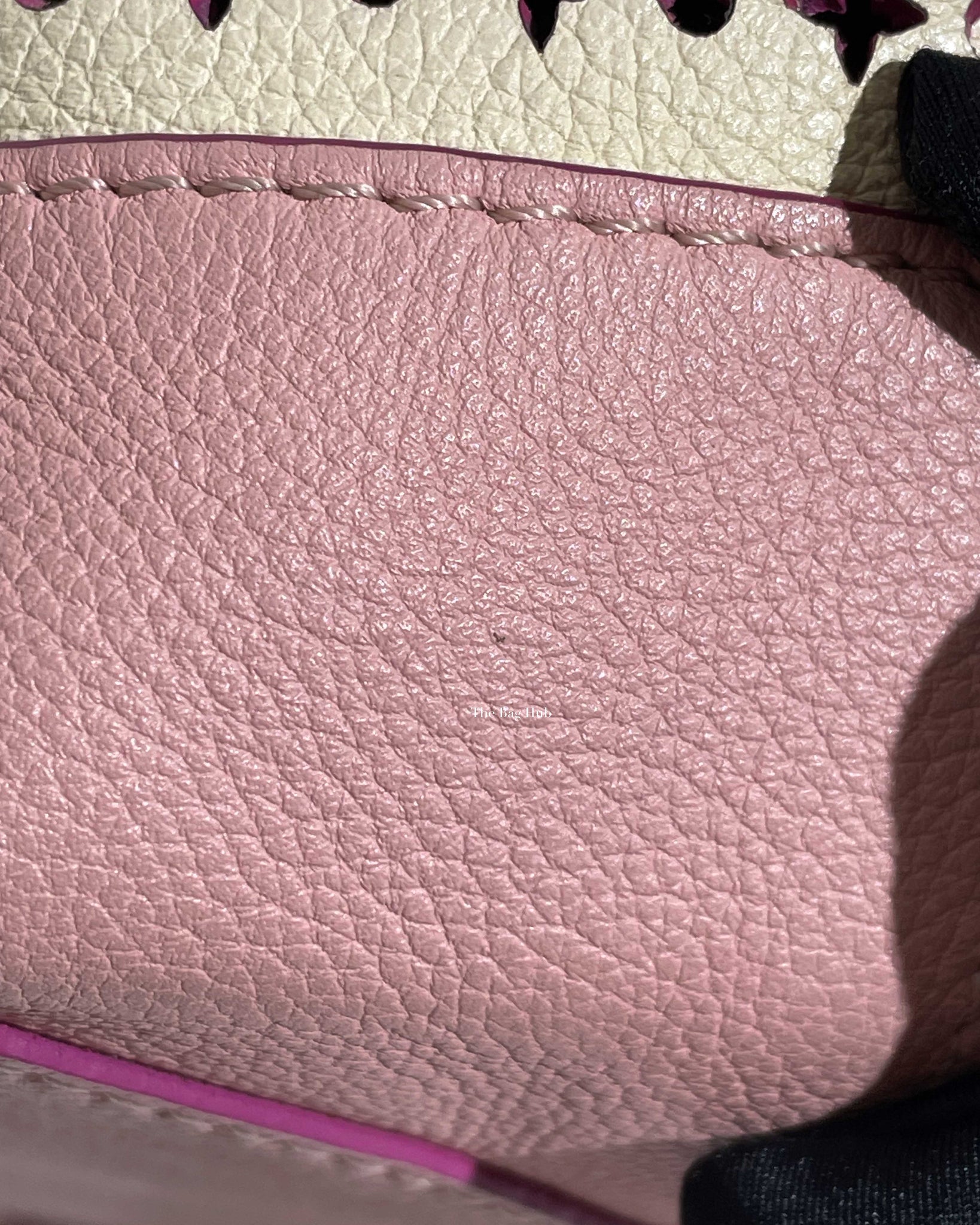 Louis Vuitton Pink/White LockMe Perforated Backpack-18