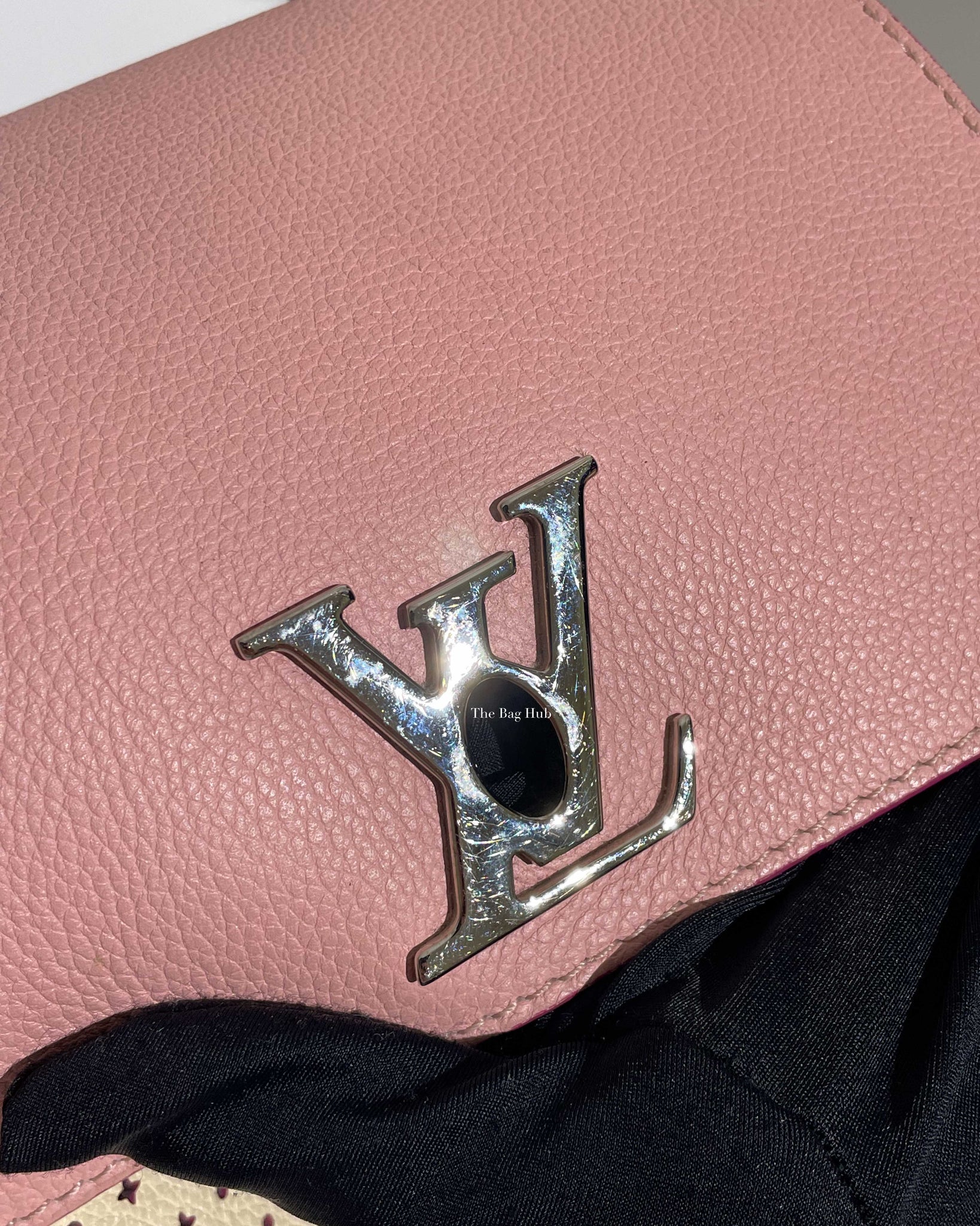 Louis Vuitton Pink/White LockMe Perforated Backpack-19