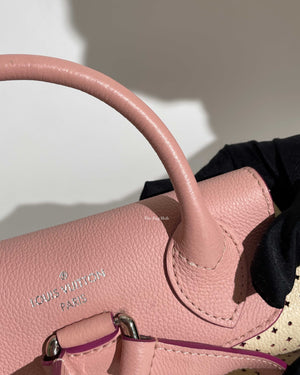 Louis Vuitton Pink/White LockMe Perforated Backpack-20