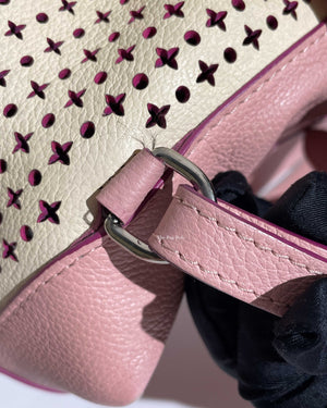 Louis Vuitton Pink/White LockMe Perforated Backpack-24