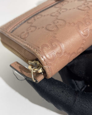 Gucci Blush Bow Gucci Shima Zip Around Long Wallet-15