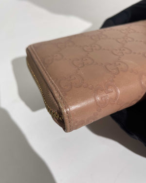 Gucci Blush Bow Gucci Shima Zip Around Long Wallet-17