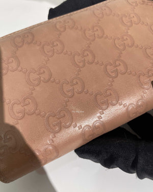 Gucci Blush Bow Gucci Shima Zip Around Long Wallet-18