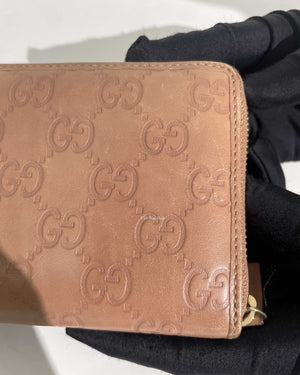 Gucci Blush Bow Gucci Shima Zip Around Long Wallet-19