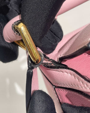 Loewe Pink Tricolor Leather Small Puzzle Bag-15