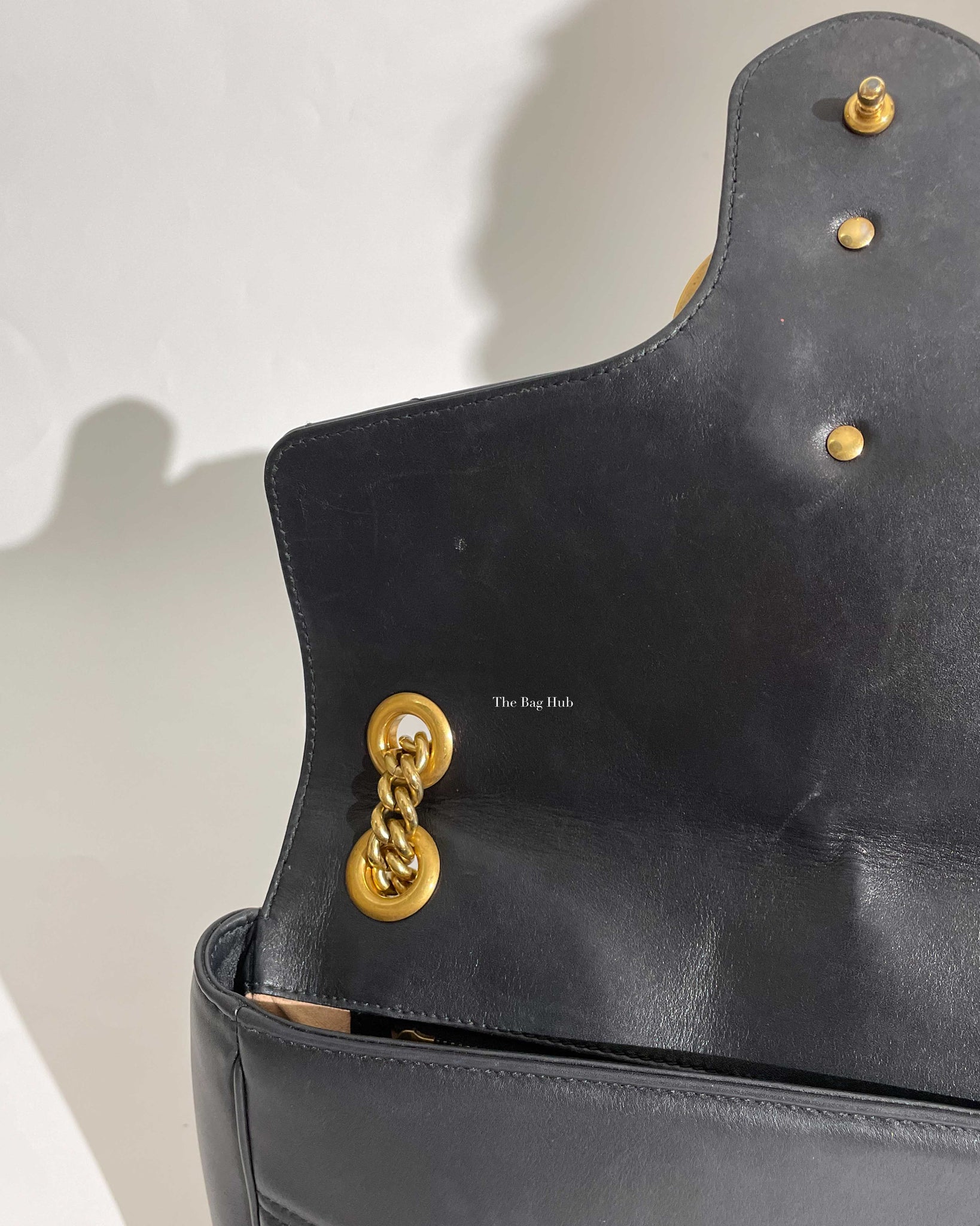 Gucci Black GG Marmont Medium Shoulder Bag-15
