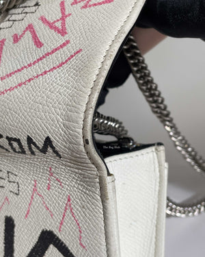 Balenciaga White Graffiti BB WOC