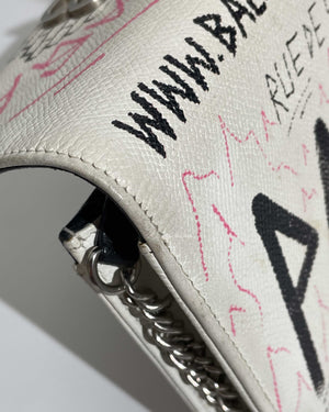 Balenciaga White Graffiti BB WOC