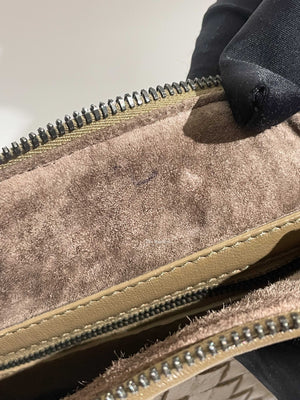 Bottega Veneta Khaki Intrecciato Nodini Crossbody Bag