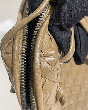 Bottega Veneta Khaki Intrecciato Nodini Crossbody Bag