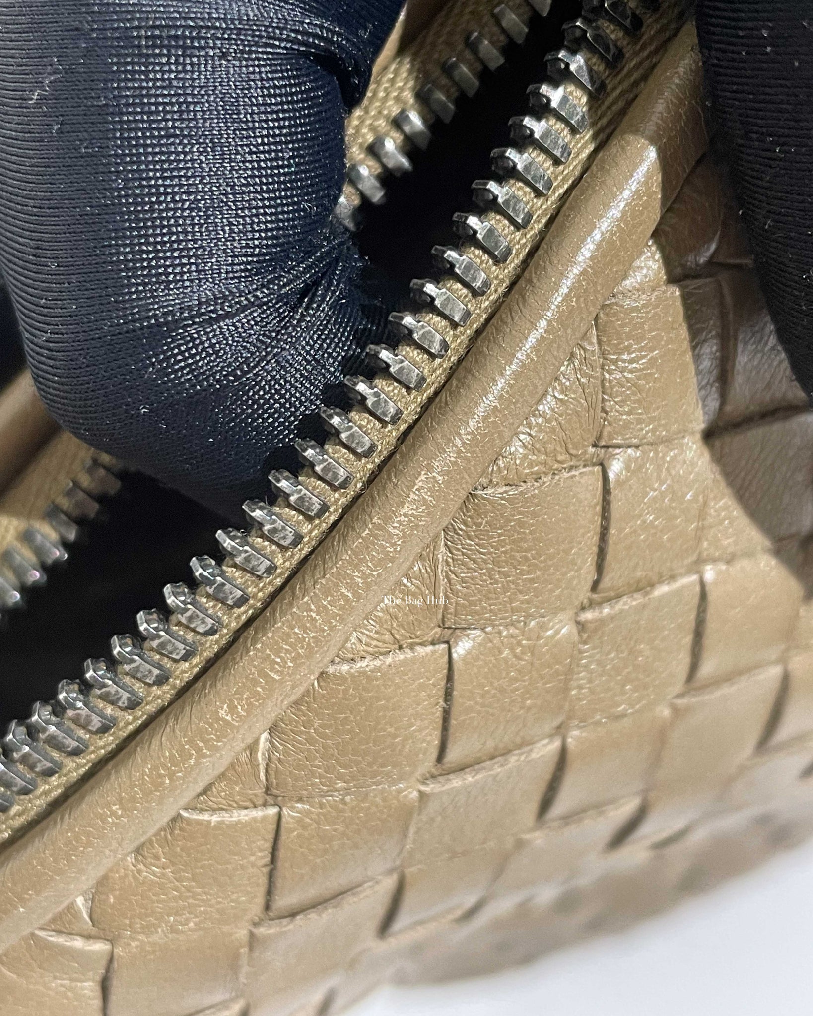 Bottega Veneta Khaki Intrecciato Nodini Crossbody Bag