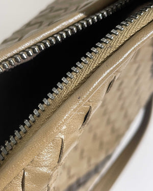 Bottega Veneta Khaki Intrecciato Nodini Crossbody Bag