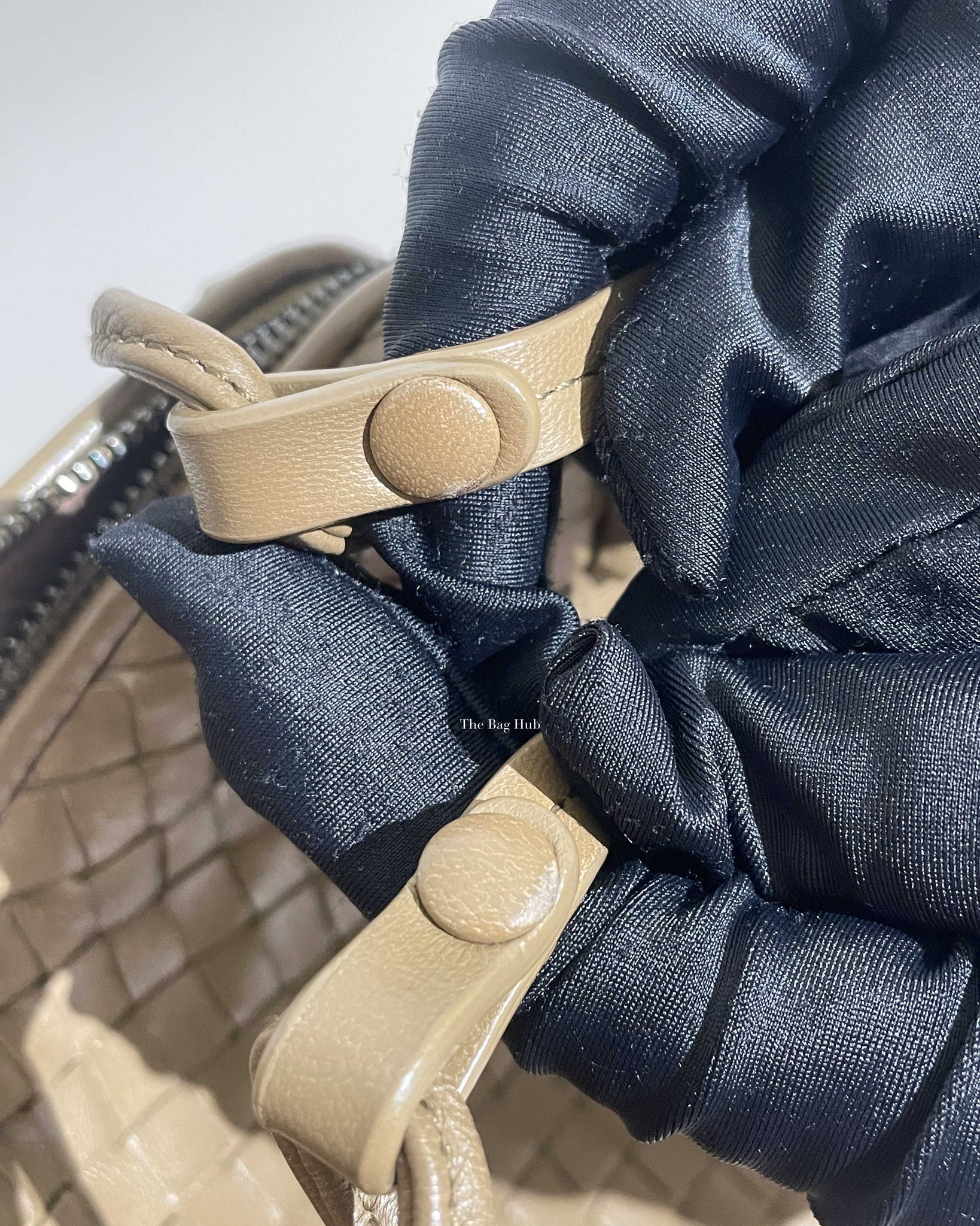 Bottega Veneta Khaki Intrecciato Nodini Crossbody Bag