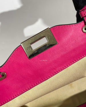 Valentino Hot Pink Leather Rockstud Small Trapeze Bag-19