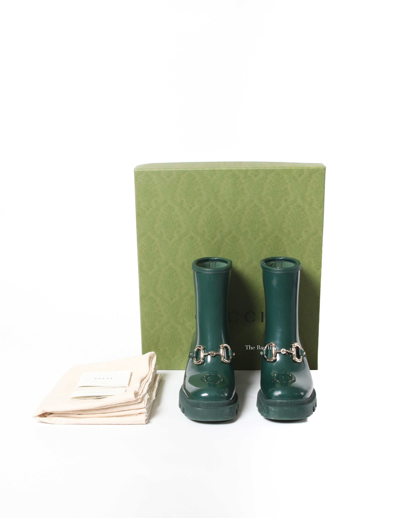 Gucci Horsebit Accent Rubber Rain Boots w/ Tags - Green Boots, Shoes -  GUC1314738