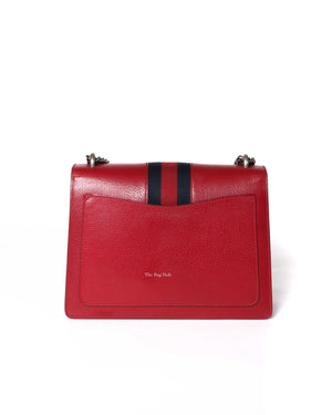 Gucci Red Web Dionysus Shoulder Flap Bag with Two-Toned Hardware-3