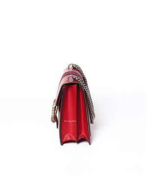 Gucci Red Web Dionysus Shoulder Flap Bag with Two-Toned Hardware-4