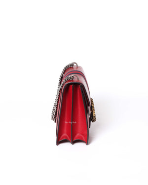 Gucci Red Web Dionysus Shoulder Flap Bag with Two-Toned Hardware-5
