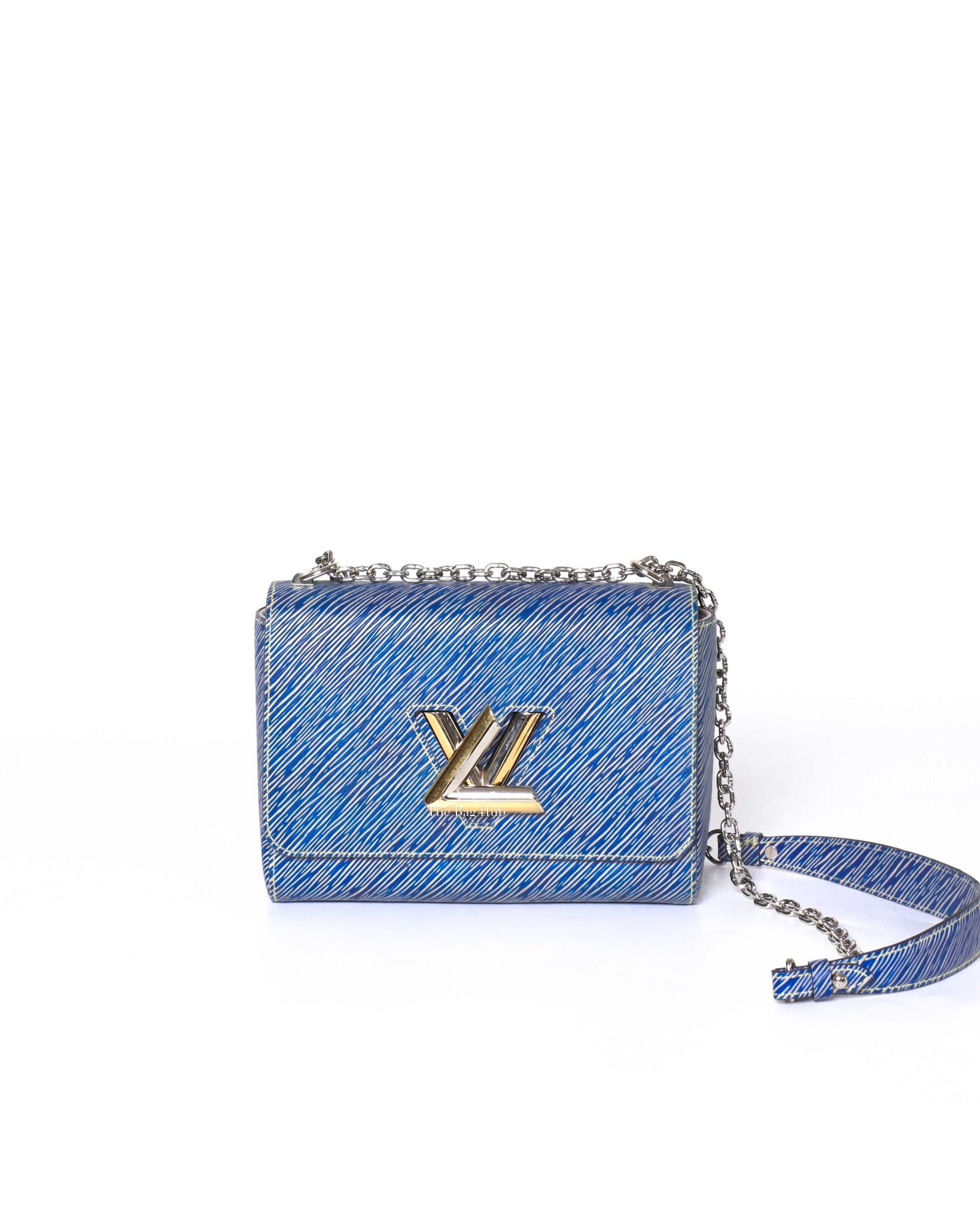 Louis Vuitton Twist MM Blue Denim Epi Leather Shoulder Bag