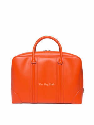 Givenchy Orange Calfskin Lucrezia Briefcase