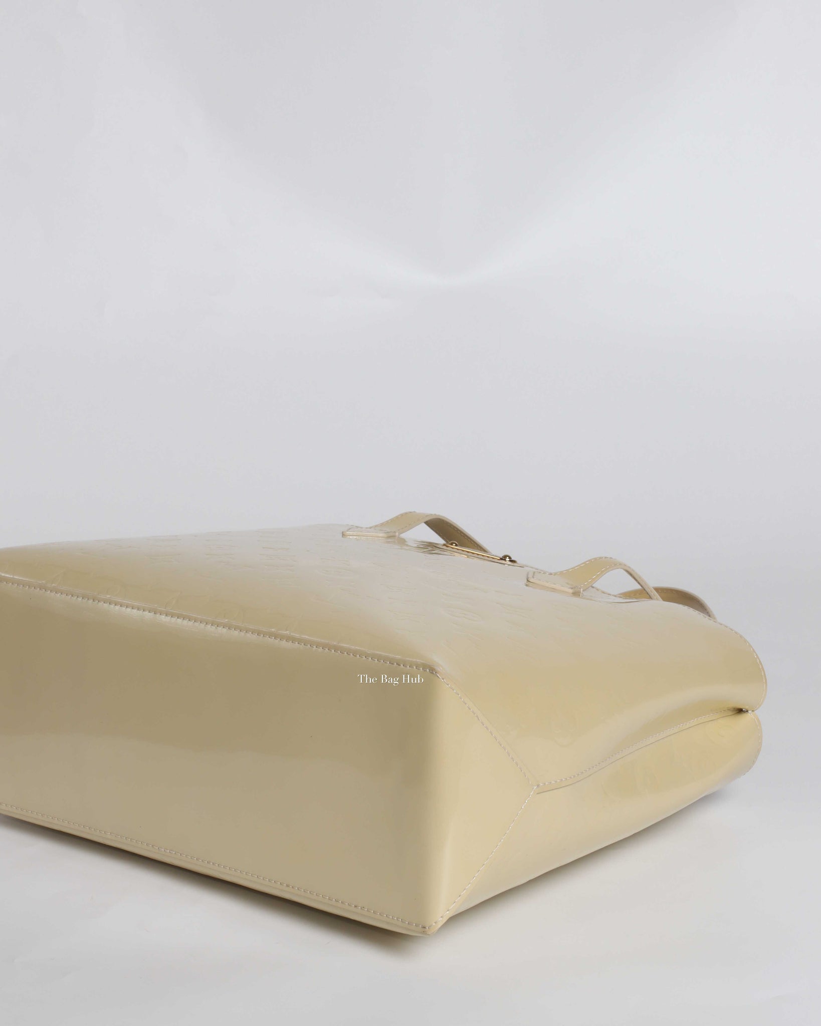 Louis Vuitton White Monogram Vernis Leather Wilshire MM Tote Bag-8