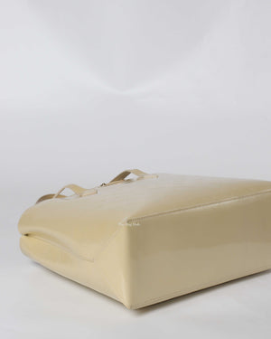 Louis Vuitton White Monogram Vernis Leather Wilshire MM Tote Bag-7