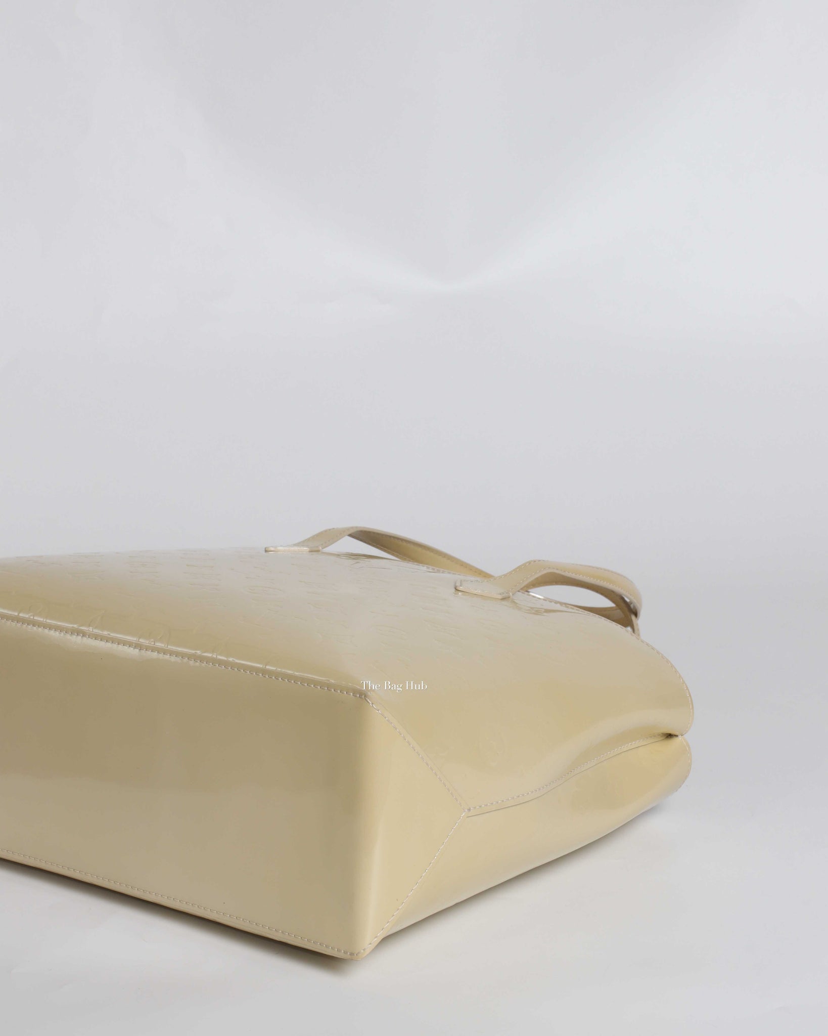 Louis Vuitton White Monogram Vernis Leather Wilshire MM Tote Bag-10
