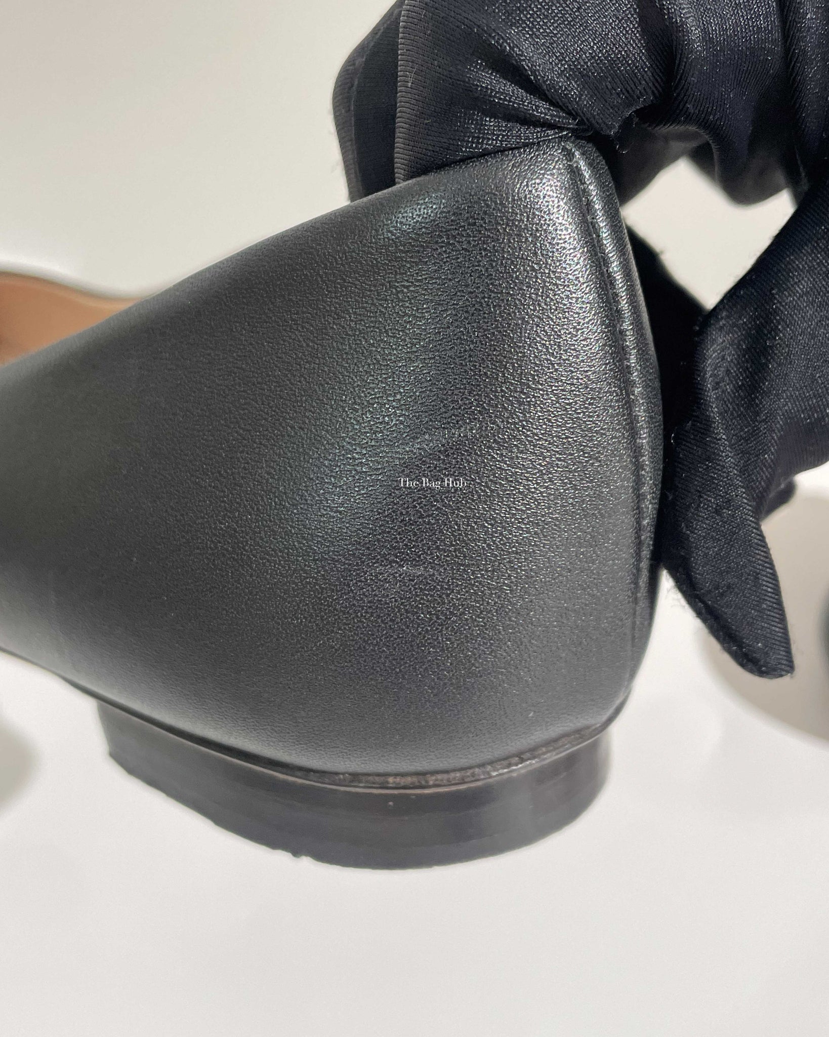 Gucci Black Calfskin Horsebit Ballet Flats Size 36.5