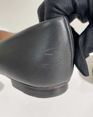 Gucci Black Calfskin Horsebit Ballet Flats Size 36.5