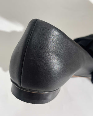 Gucci Black Calfskin Horsebit Ballet Flats Size 36.5