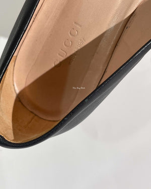 Gucci Black Calfskin Horsebit Ballet Flats Size 36.5