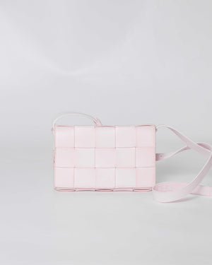 Bottega Veneta Light Pink Intrecciato Leather Medium Cassette Shoulder Bag