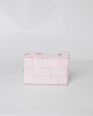 Bottega Veneta Light Pink Intrecciato Leather Medium Cassette Shoulder Bag
