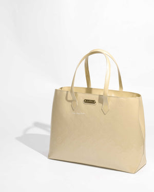 Louis Vuitton White Monogram Vernis Leather Wilshire MM Tote Bag-1