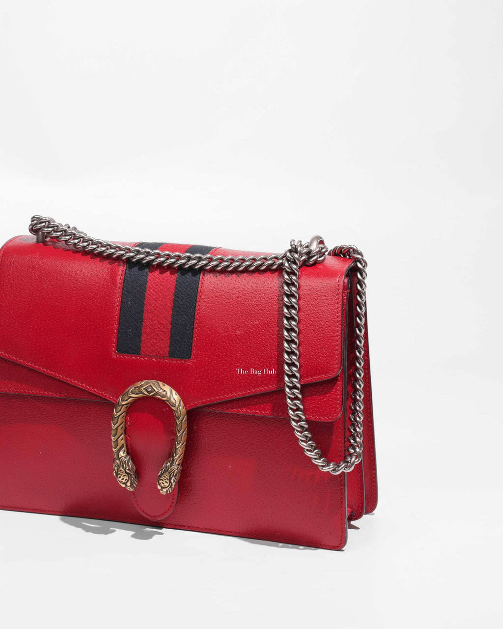 Gucci Red Web Dionysus Shoulder Flap Bag with Two-Toned Hardware-1